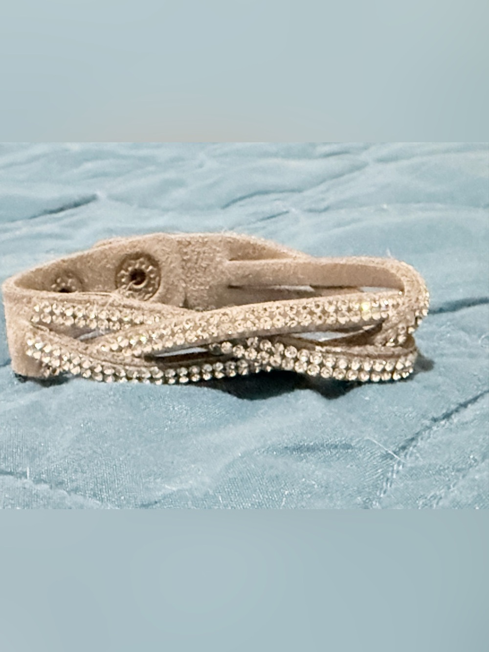 Sparkling Crystal Wrap Bracelet - Silver